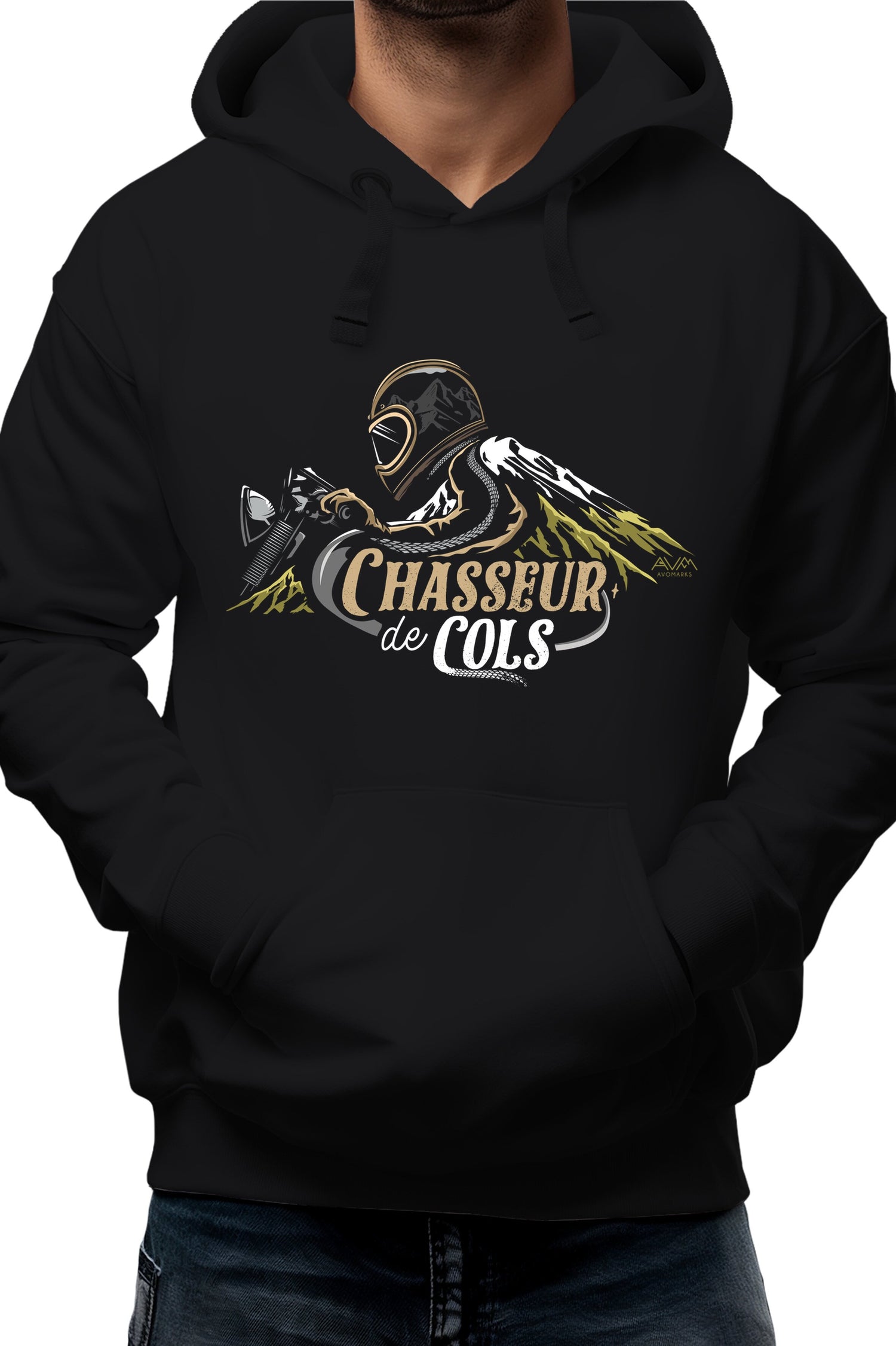 Sweat Adulte Motard chasseur de cols illsuion d'optique