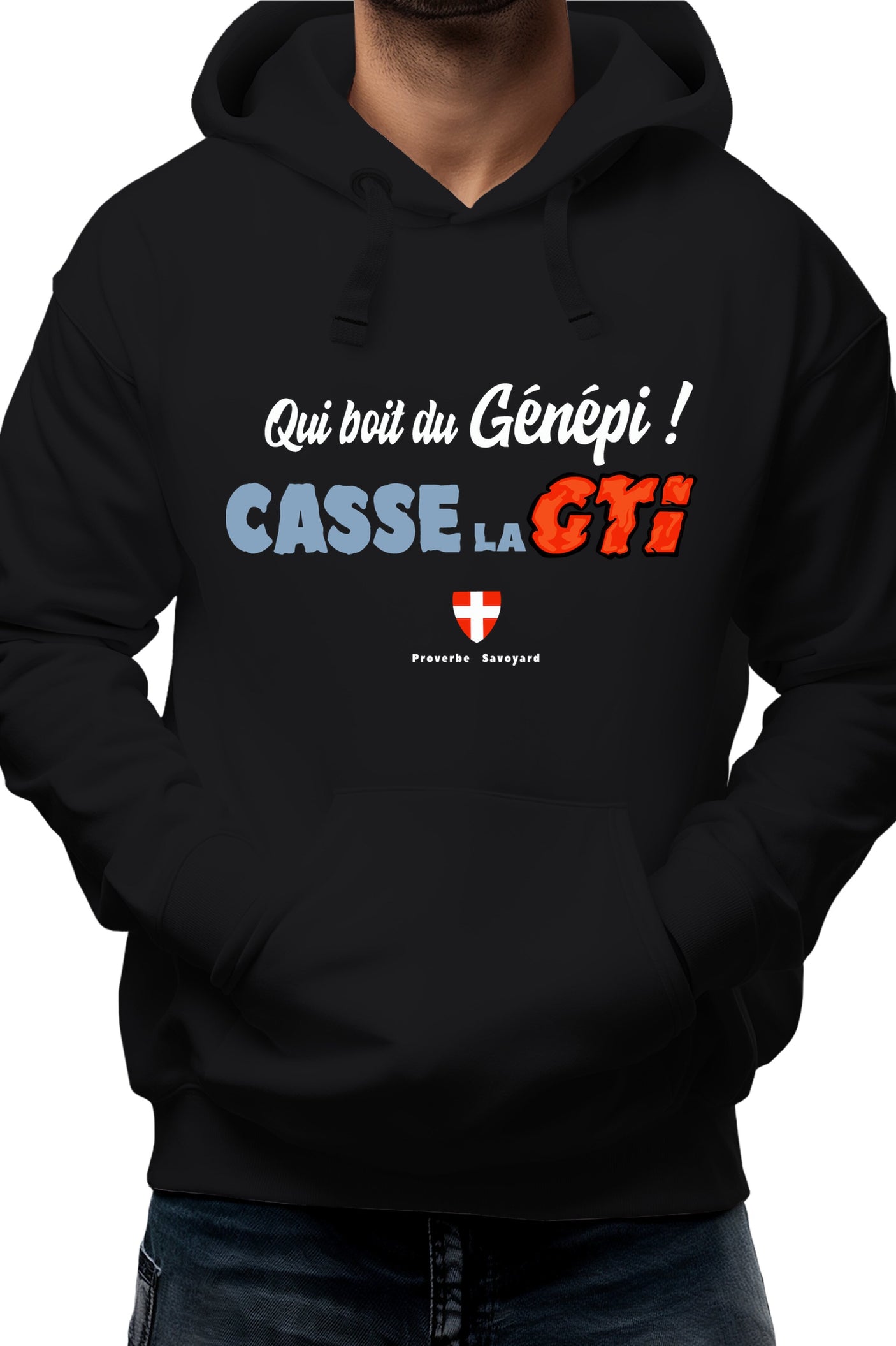 Sweat Adulte Qui boit le Génépi casse la GTI