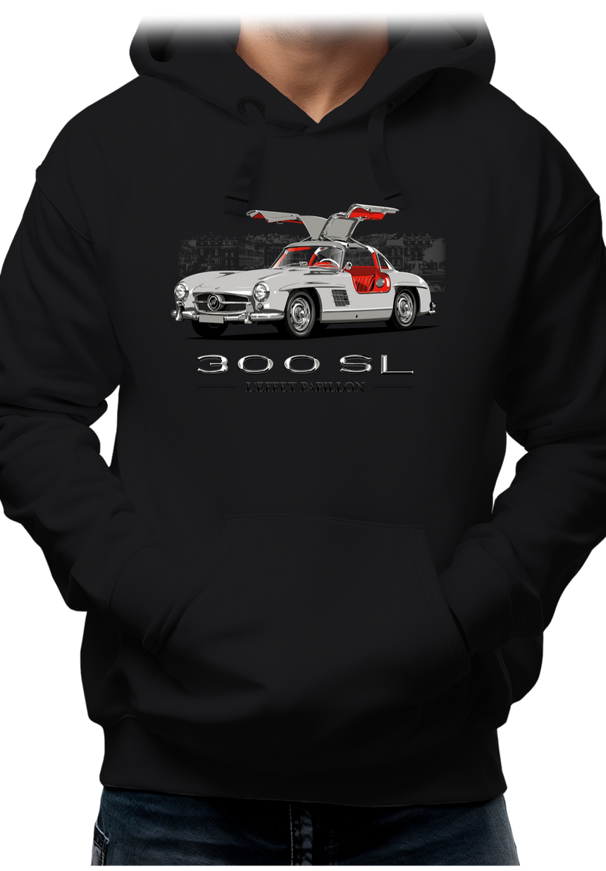 Sweat Adulte Voiture 300 SL effet papillon