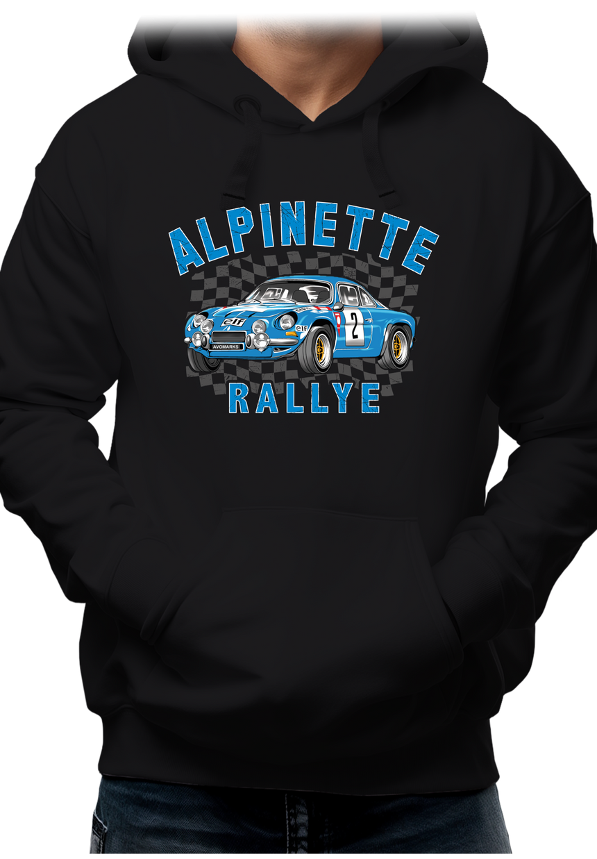 Sweat Adulte Voiture l'alpinette de rallye