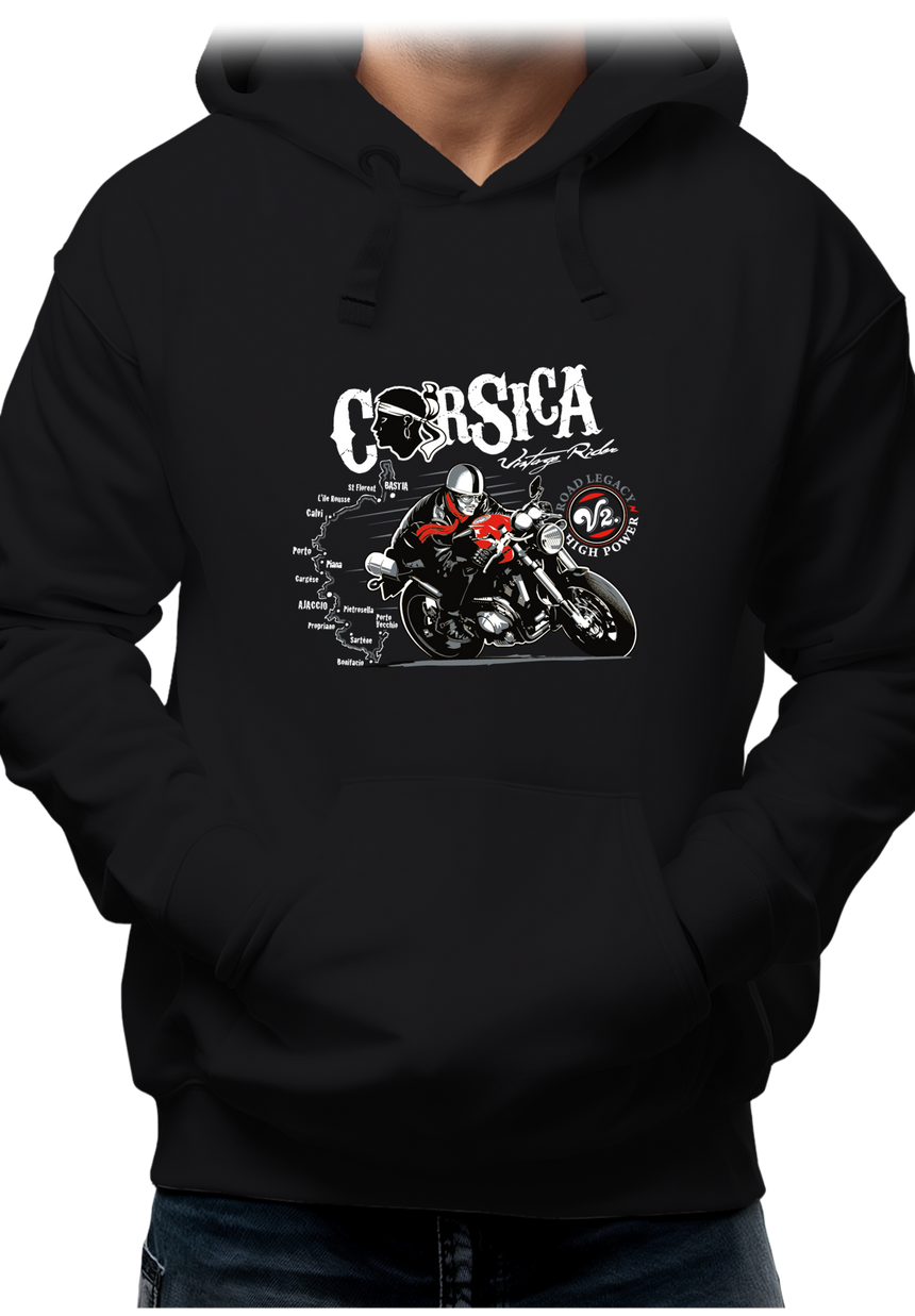 Sweat Adulte Tour de Corse en moto