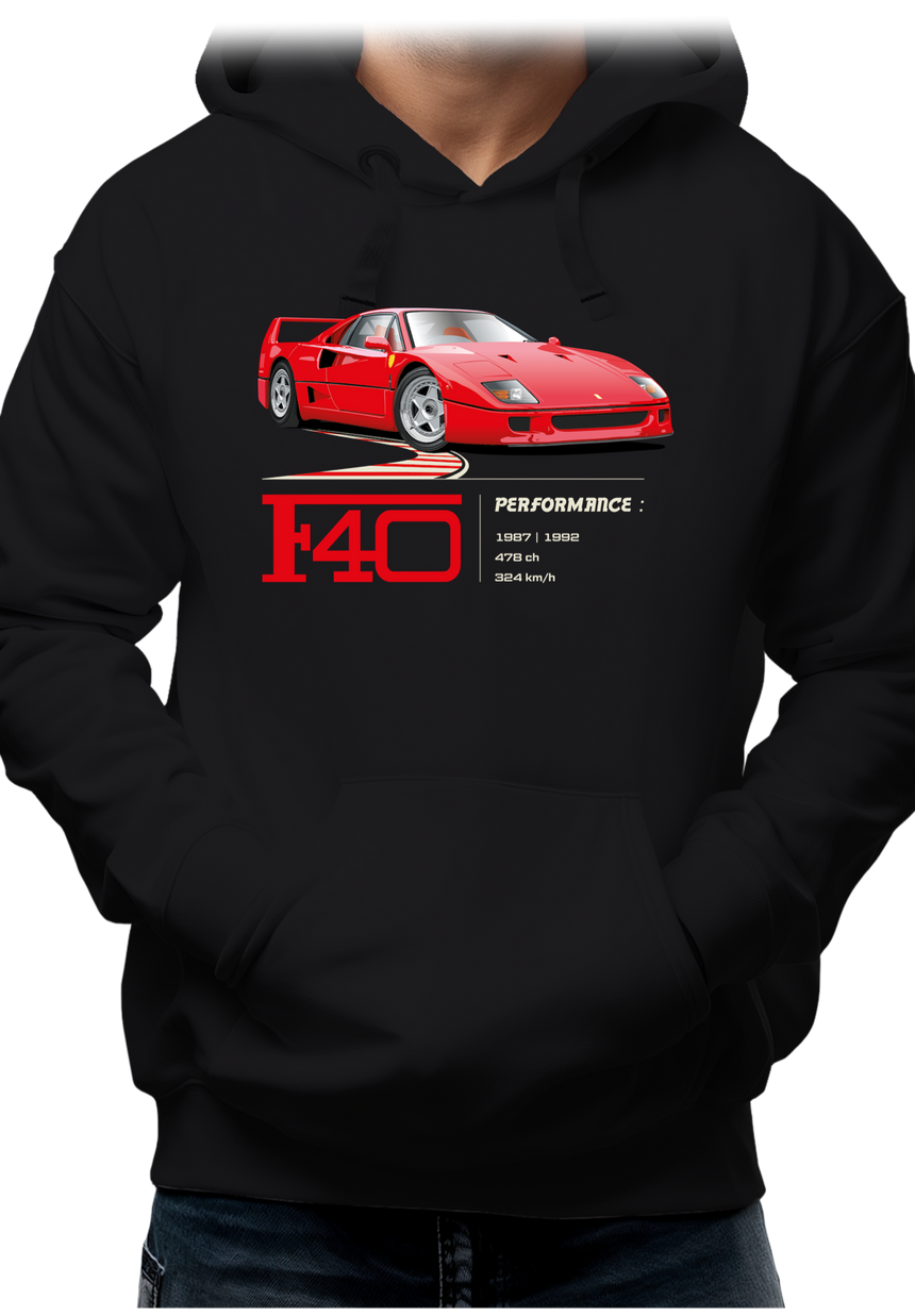 Sweat Adulte F40 le V8 iconique