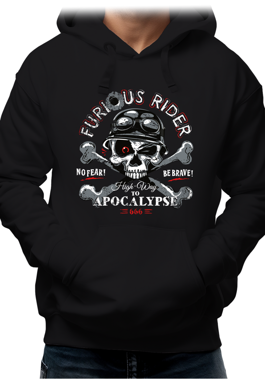 Sweat Adulte Apocalypse furious rider moto