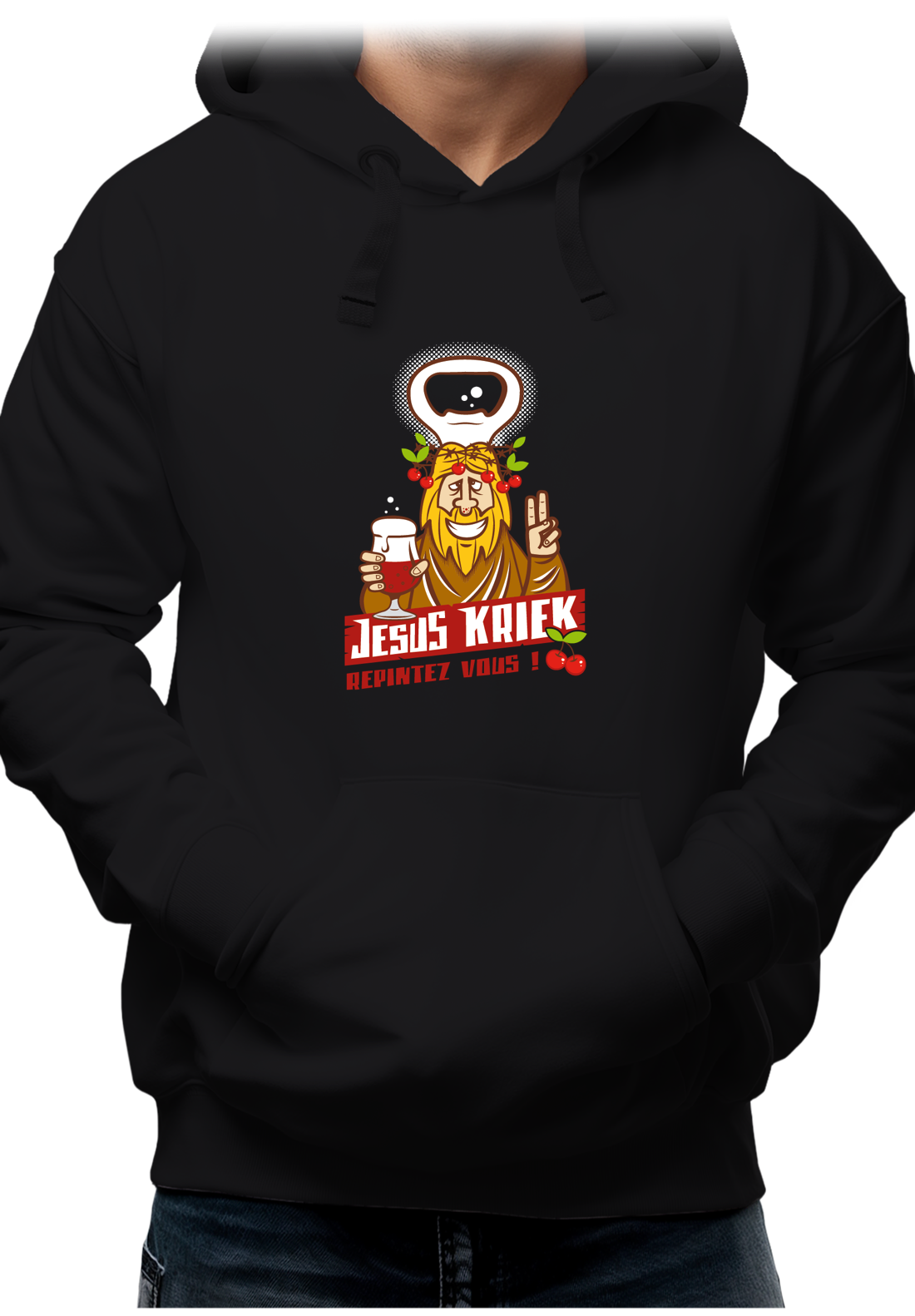 Sweat Adulte La bière Jesus Kriek