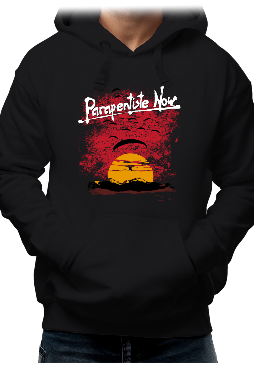 Sweat Adulte Parapente Coucher De Soleil
