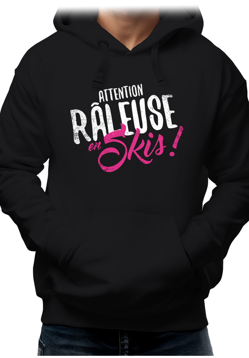 Sweat Adulte Attention râleuse en ski