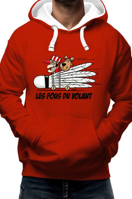 Sweat Adulte Les fous du Volant de badminton