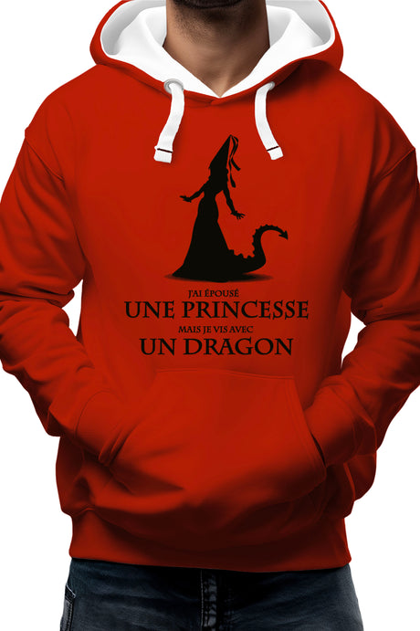Sweat Adulte D'épouser une princesse à vivre avec un dragon