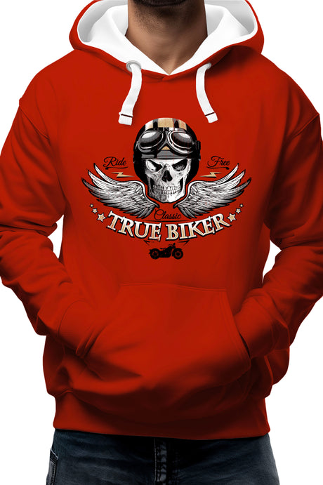 Sweat Adulte True biker tête de mort