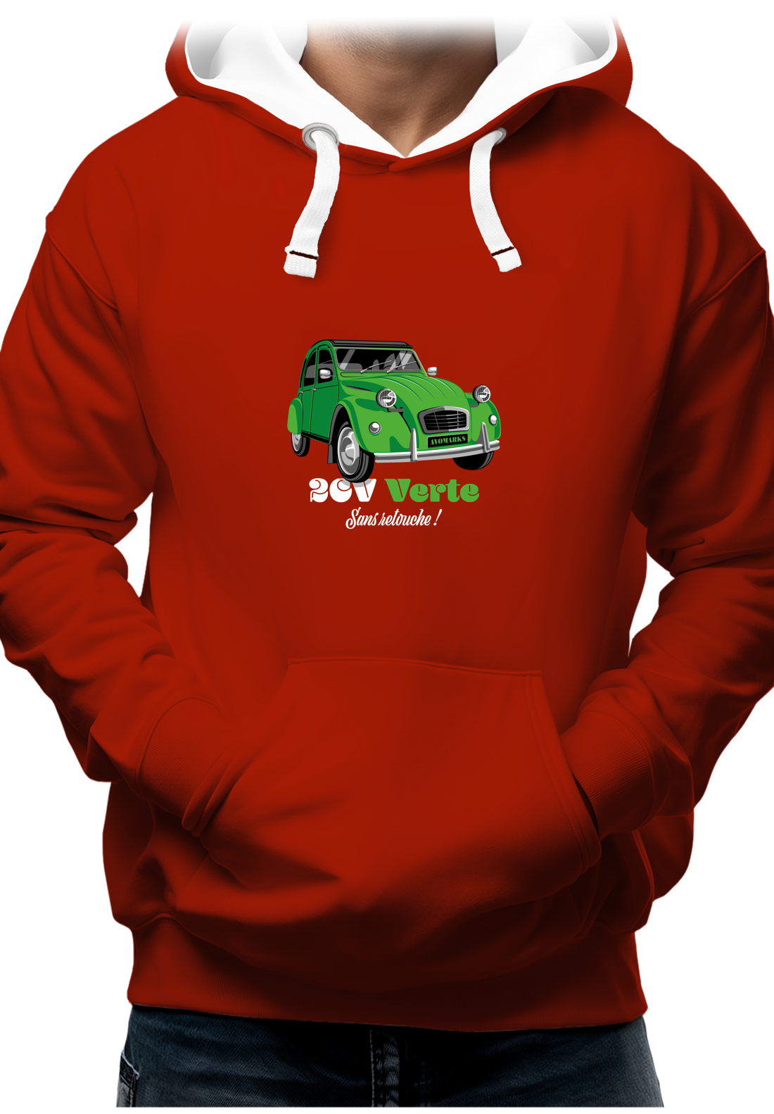 Sweat Adulte Deuch verte sans retouche