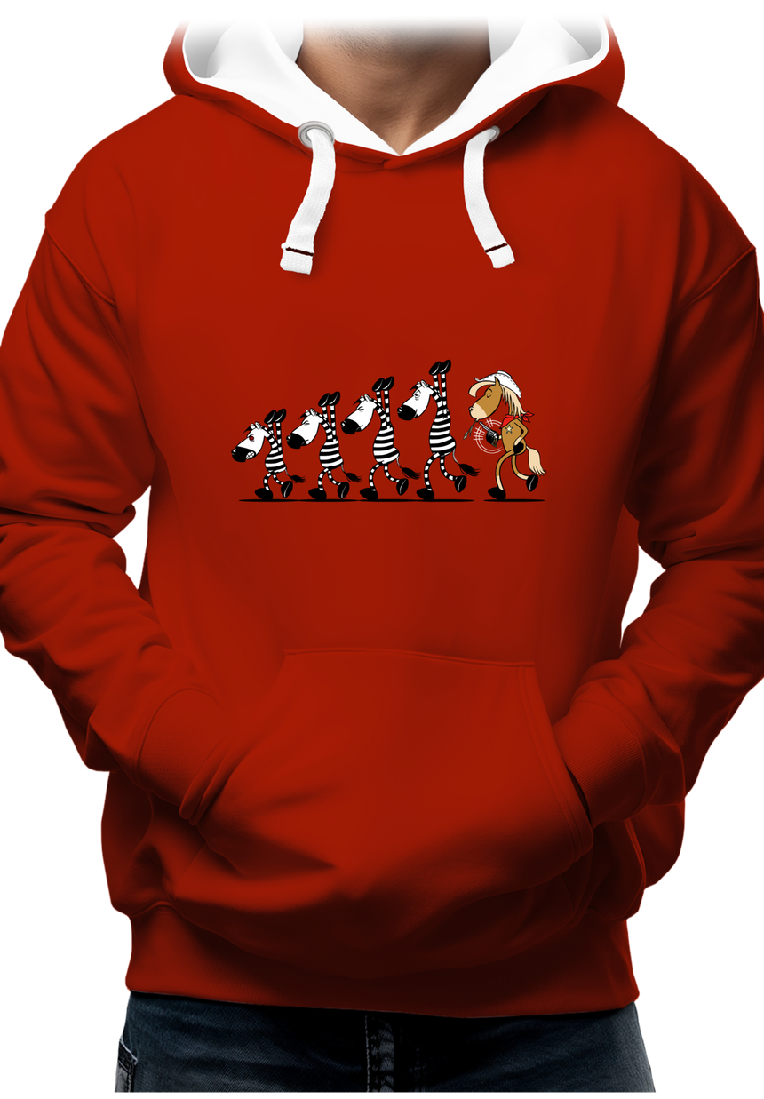 Sweat Adulte Fin de cavale zèbre et cheval