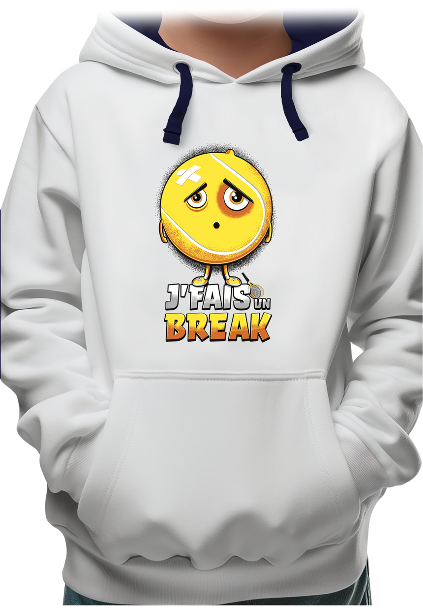 Sweat Enfant Balle de tennis, je fais un break