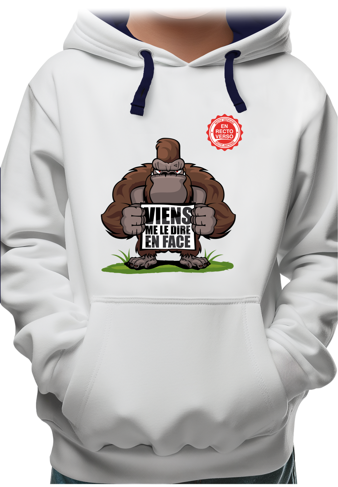 Sweat Enfant Viens me le dire en face (recto/verso)