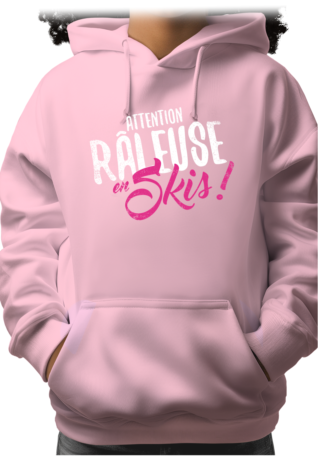 Sweat Enfant Attention râleuse en ski