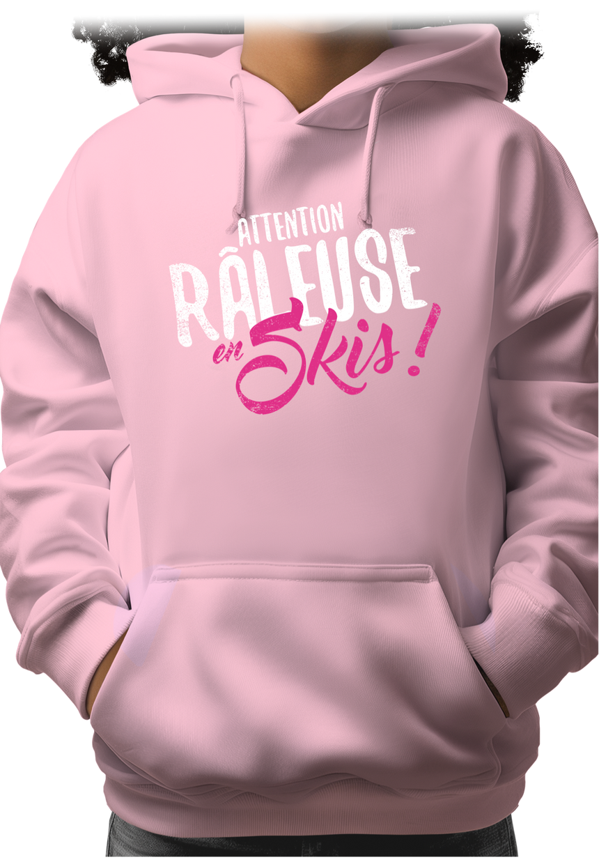 Sweat Enfant Attention râleuse en ski