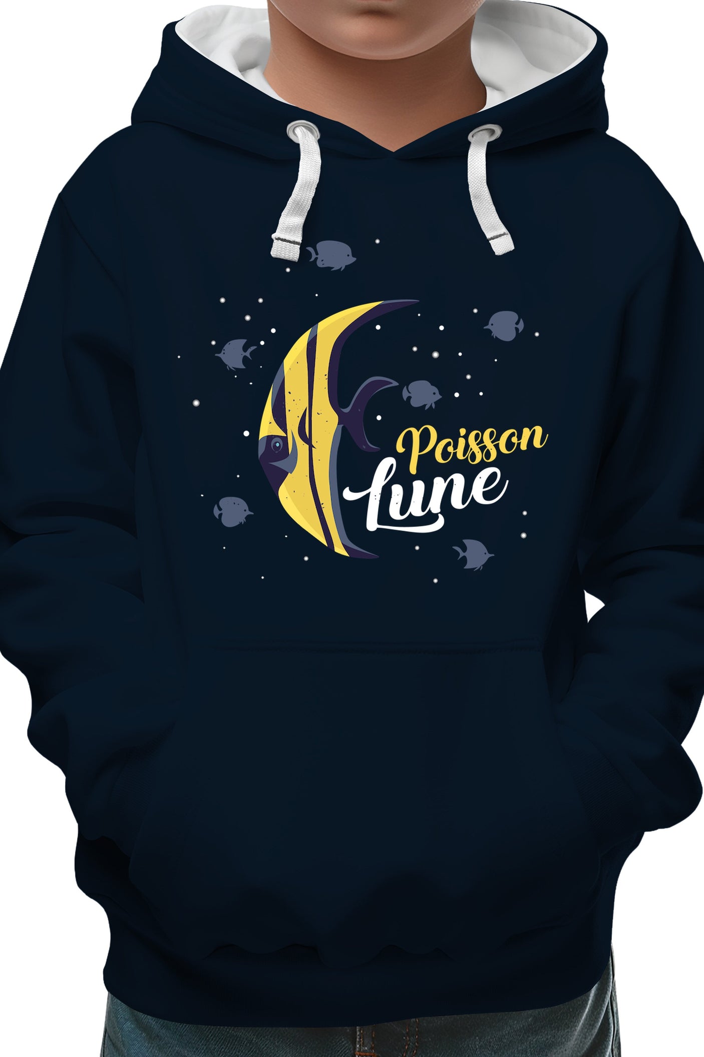 Sweat Enfant Poisson lune avec strass