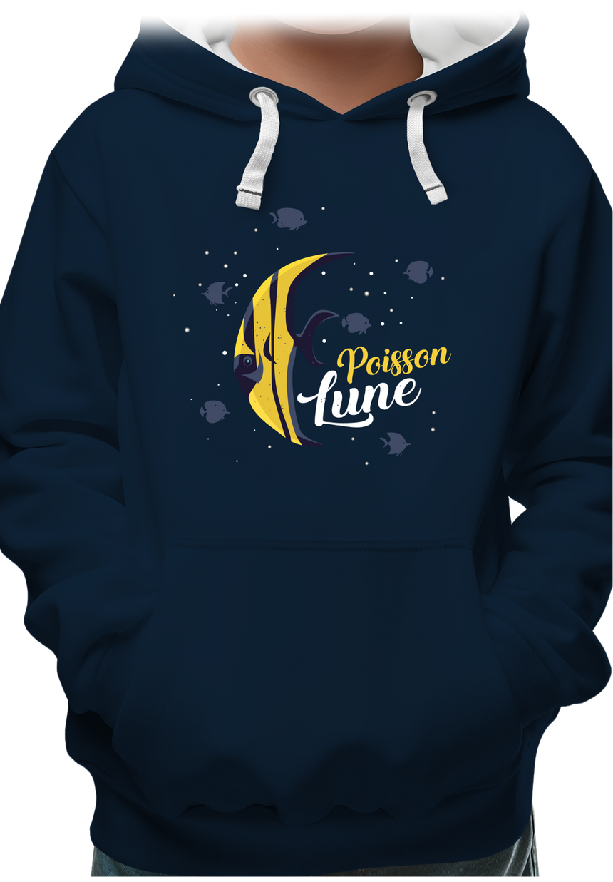 Sweat Enfant Poisson lune avec strass