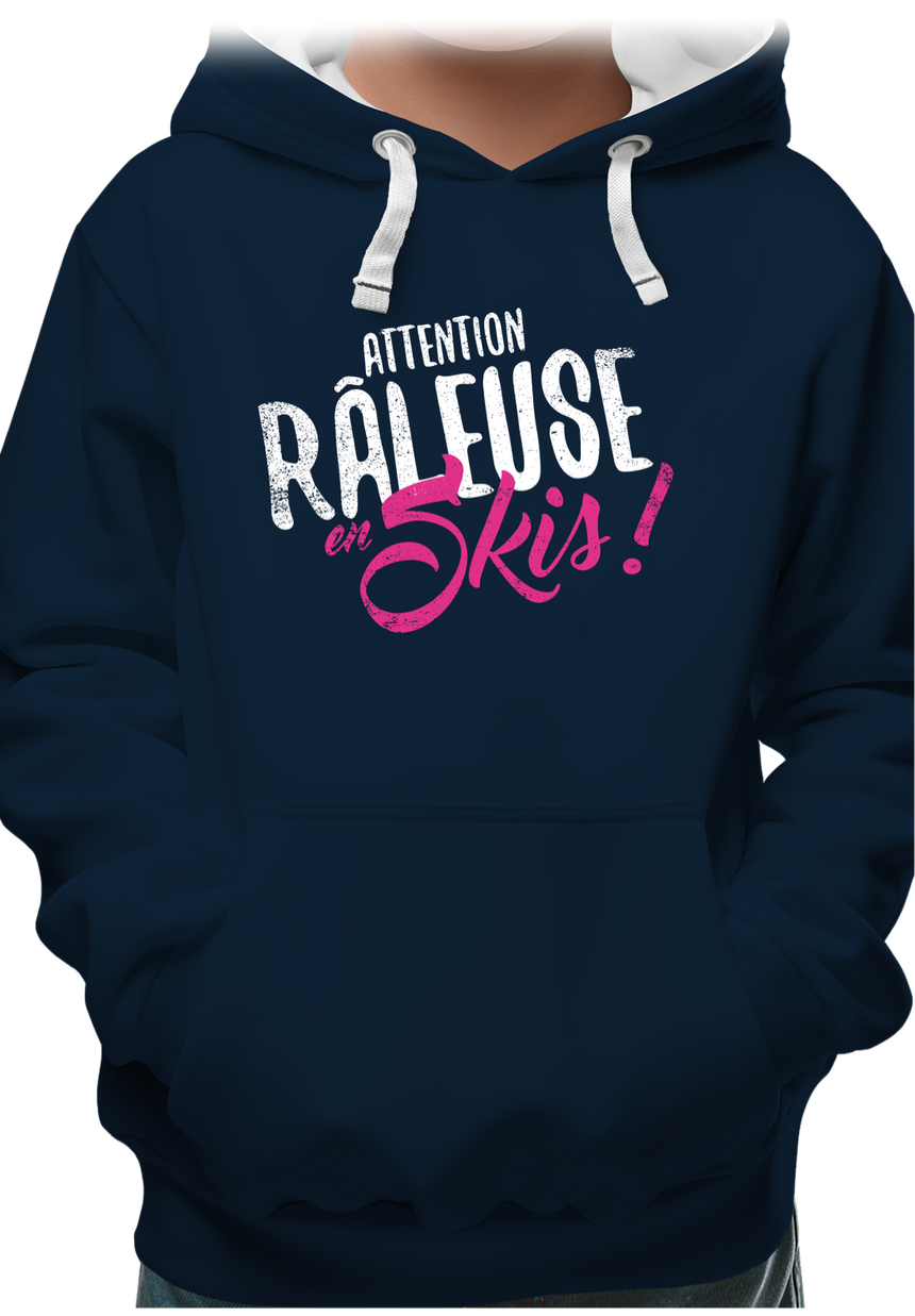 Sweat Enfant Attention râleuse en ski