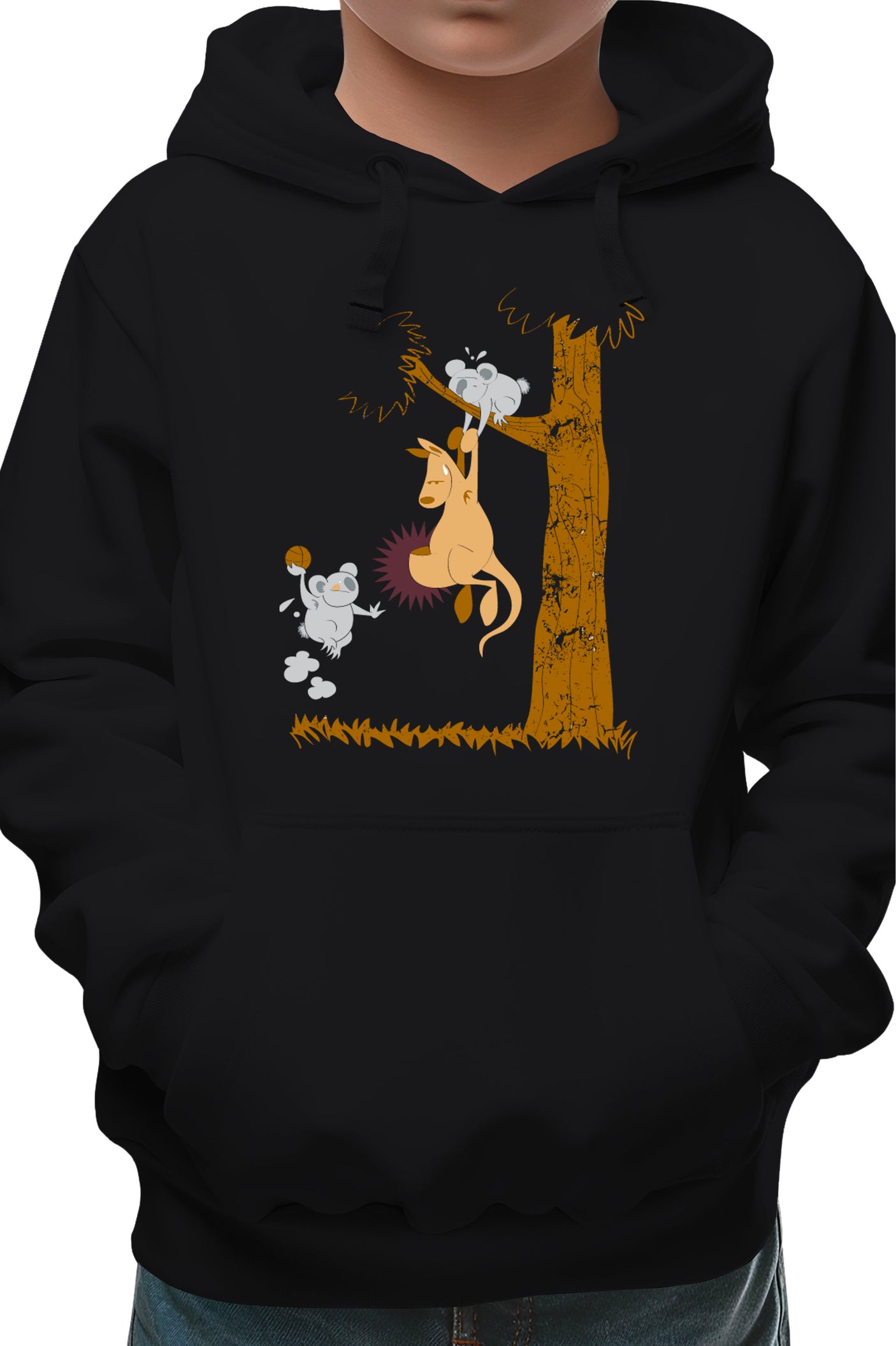 Sweat Enfant Basket kangourou et koala