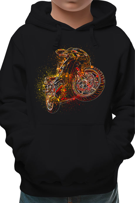 Sweat Enfant Dessin moto abstrait