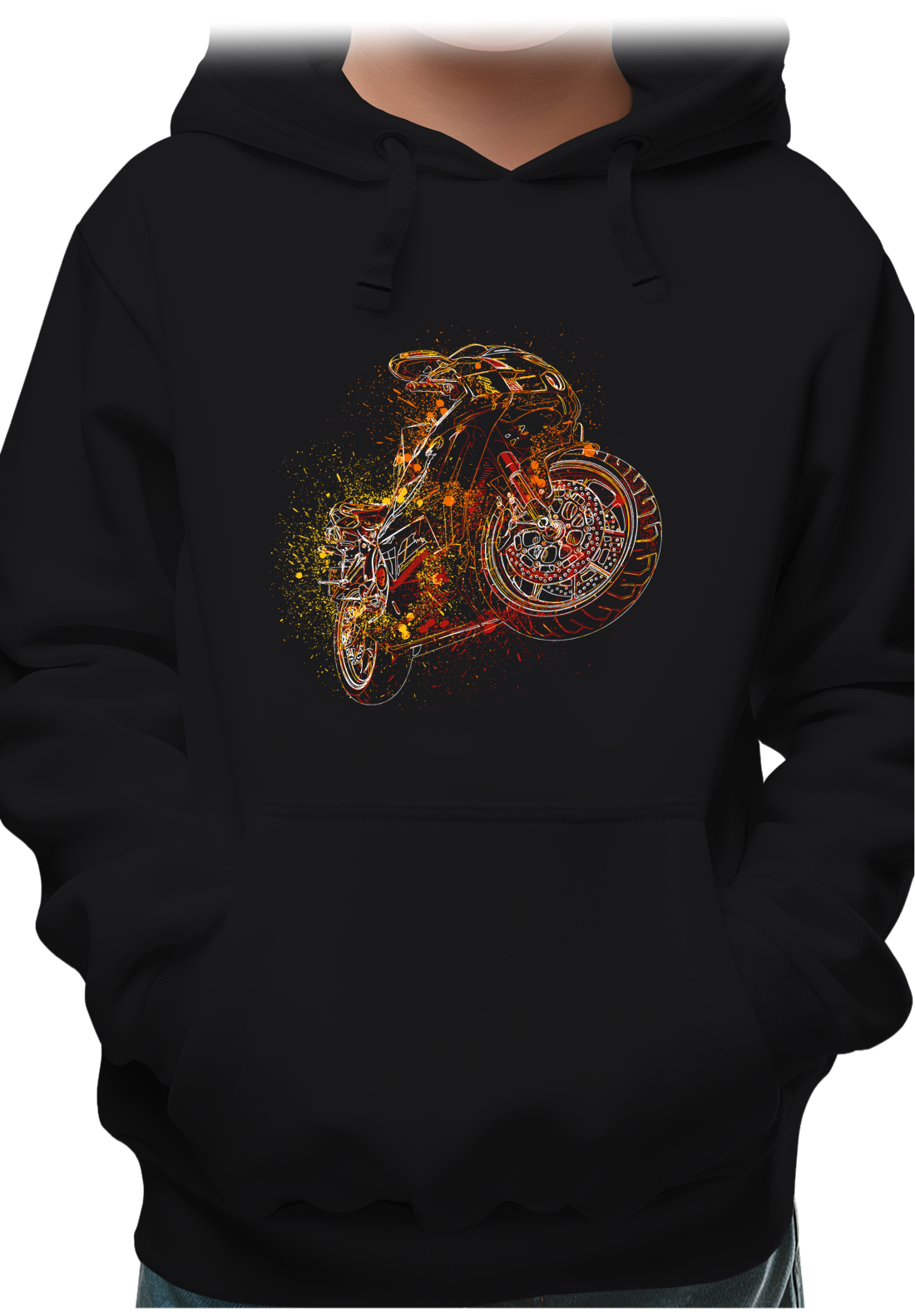 Sweat Enfant Dessin moto abstrait