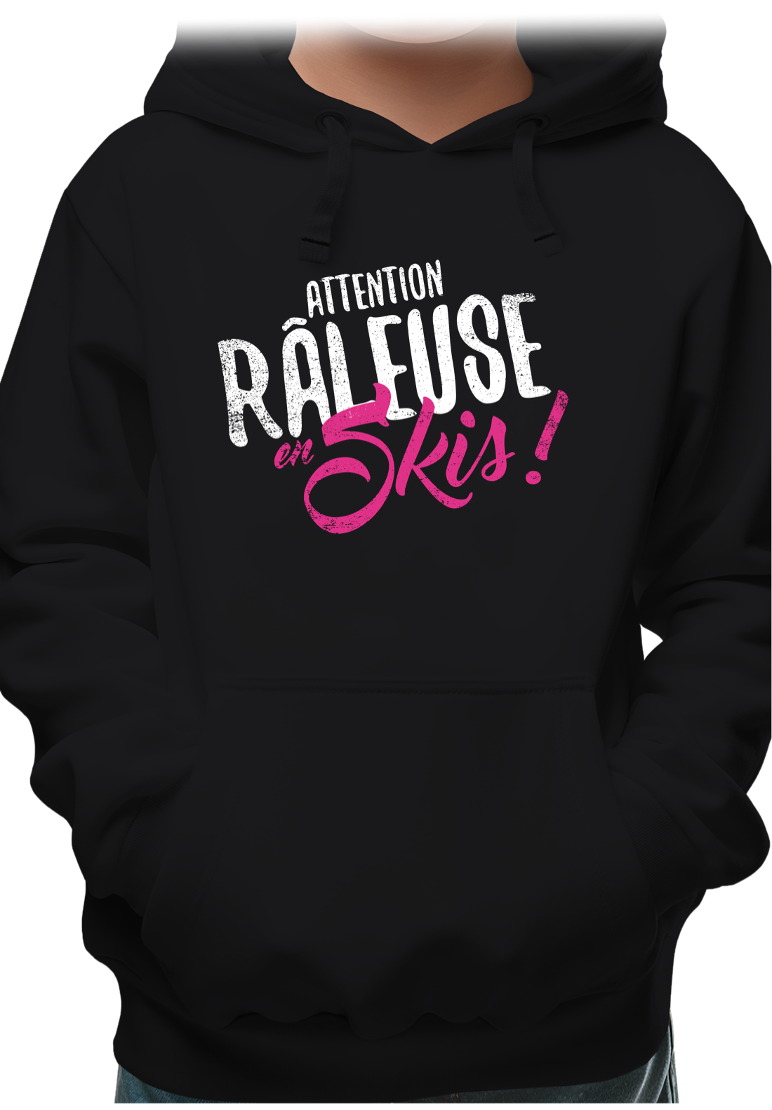 Sweat Enfant Attention râleuse en ski