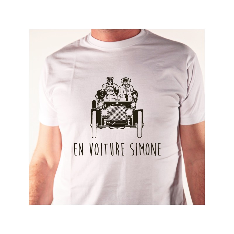 T-shirt homme, En voiture Simone, Made in France