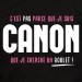 Canon - t shirt humour personnalisé