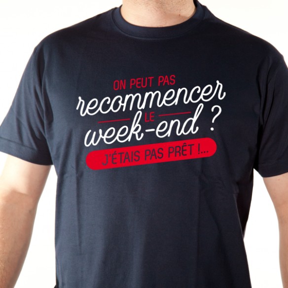 T shirt phrase humoristique - J'étais pas prêt - Avomarks