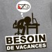 t-shirt humour Besoin de vacances