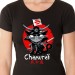 t-shirt animaux chat Chamuraï