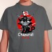 t-shirt animaux chat Chamuraï