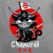 t-shirt animaux chat Chamuraï