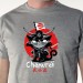 t-shirt animaux chat Chamuraï