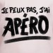 t shirt Je peux pas j'ai apéro