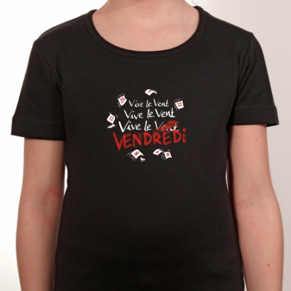 T shirt phrase humoristique - Vive le vendredi - Avomarks