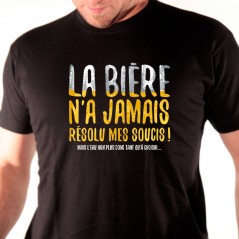 t-shirt La bière n'a jamais 