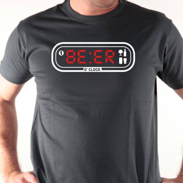 t-shirt beer o'clock