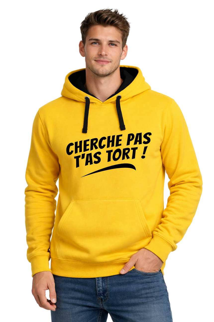 Sweat Adulte Brice, cherche pas t'as tort !