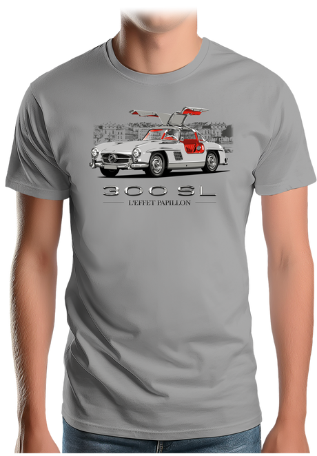 T-Shirt Homme Voiture 300 SL effet papillon