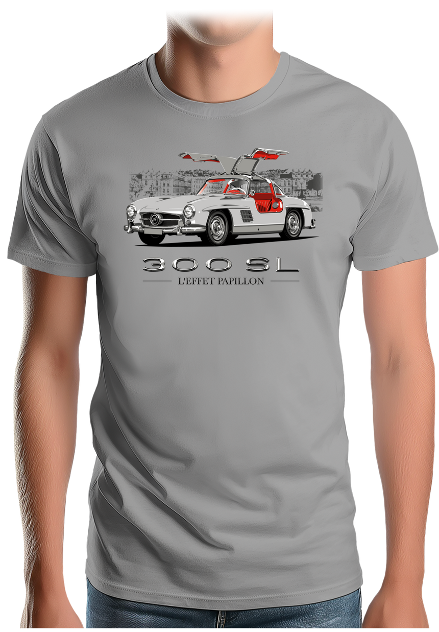 T-Shirt Homme Voiture 300 SL effet papillon