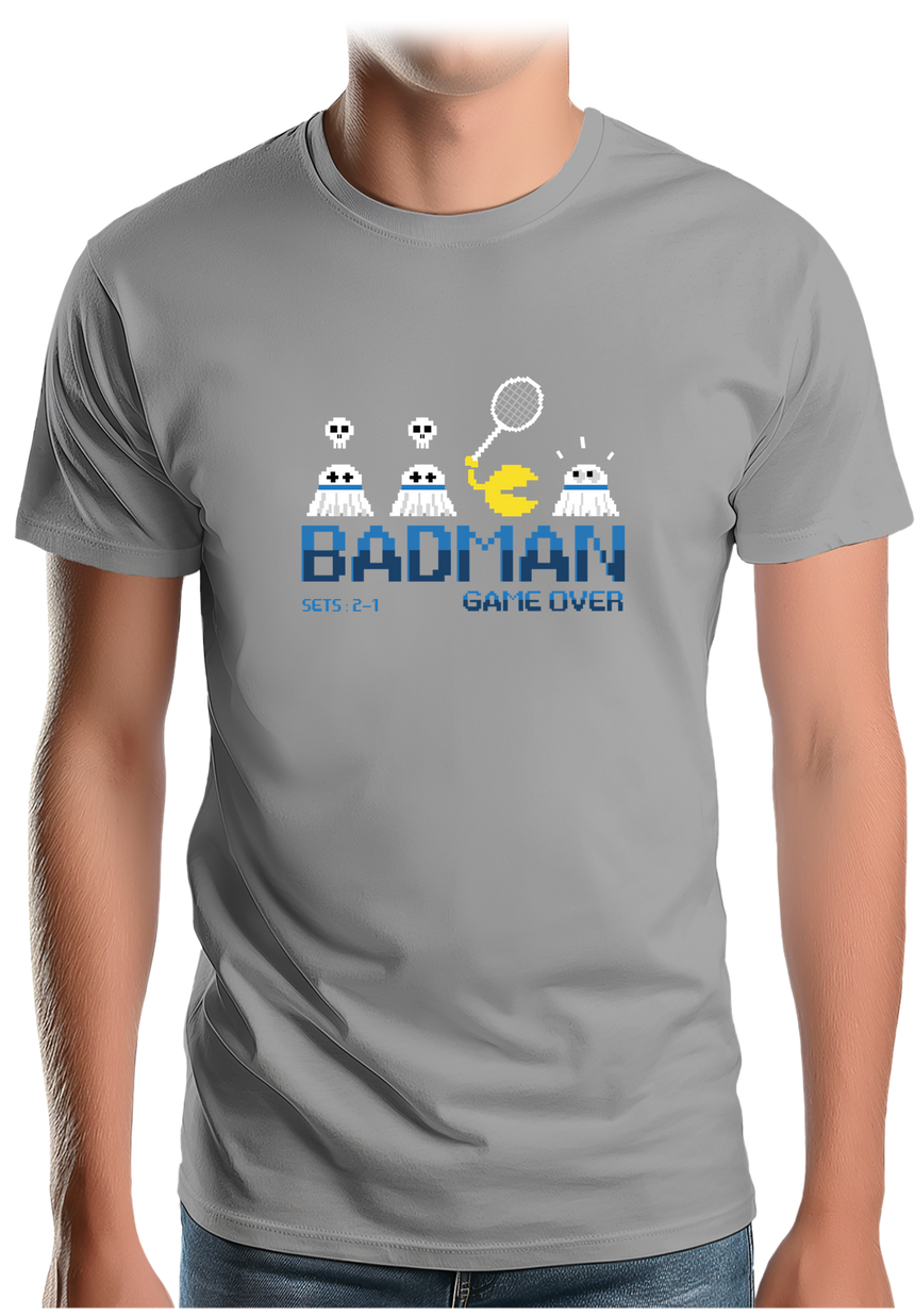 T-Shirt Homme BadMan, le jeu video de badminton