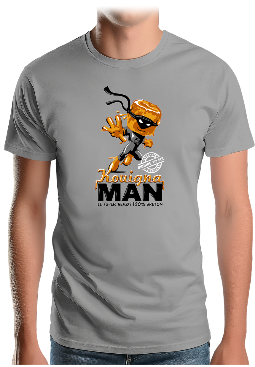 T-Shirt Homme Kouignaman super héros breton