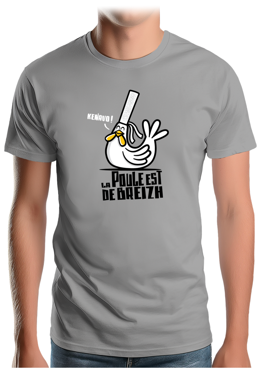 T-Shirt Homme La Poule Est De Breizh