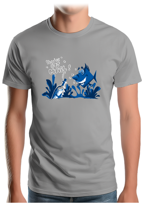 T-Shirt Homme Bouteille à la mer poisson