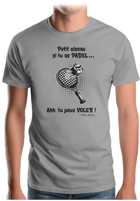 T-Shirt Homme Padel avec oiseau énervé