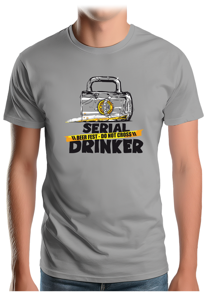 T-Shirt Homme Alcool serial drinker