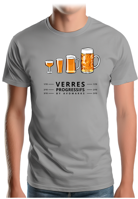 T-Shirt Homme Verres progressifs l'ophtalmo de la bière