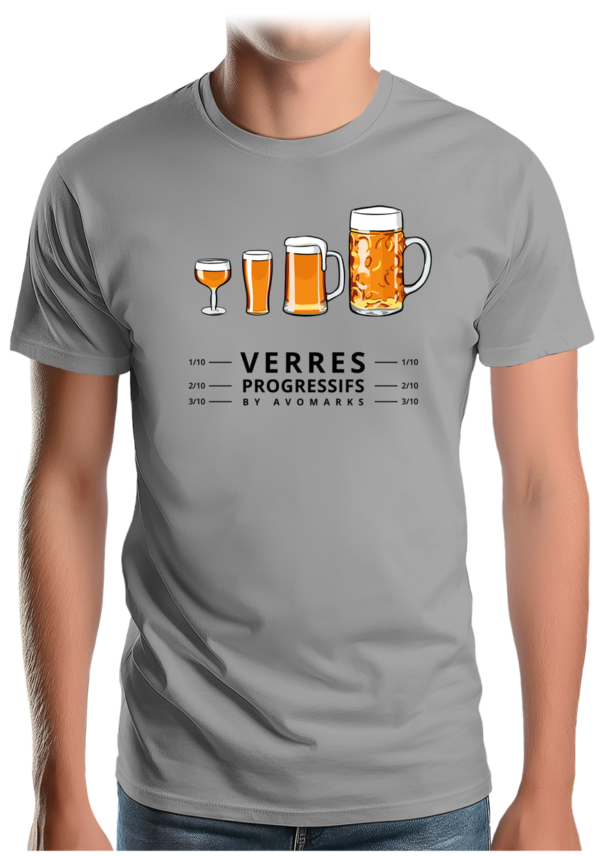 T-Shirt Homme Verres progressifs l'ophtalmo de la bière