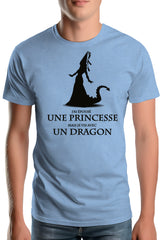 T-Shirt Homme D'épouser une princesse à vivre avec un Dragon